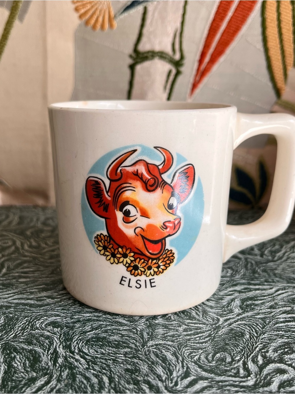 Vintage Elsie the cow cup mug Bordon Dairy co
